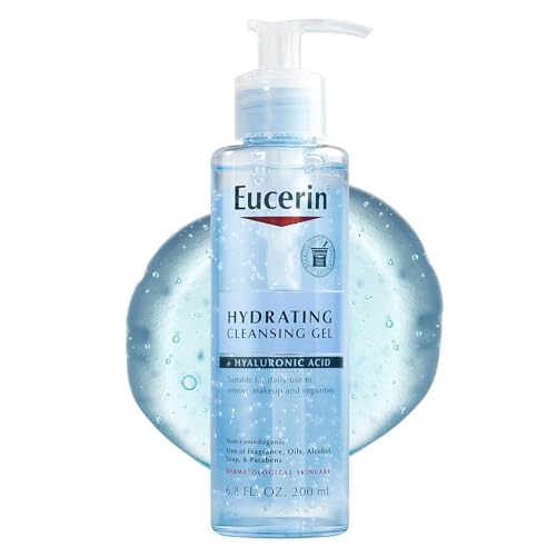Gel Limpiador Hidratante Eucerin, Limpiador Facial Diario y Desmaquillante con Ácido Hialurónico, 6.8 Fl Oz - imagen 4