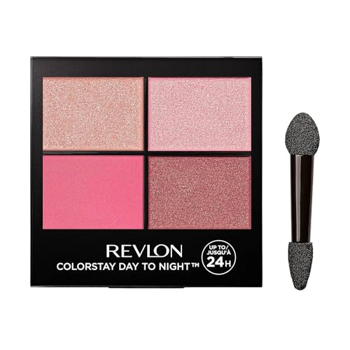 REVLON ColorStay Cuarteto de Sombras para Ojos Día y Noche, Paleta de Sombras de Larga Duración, 565 Pretty, 0.16 oz - imagen 1