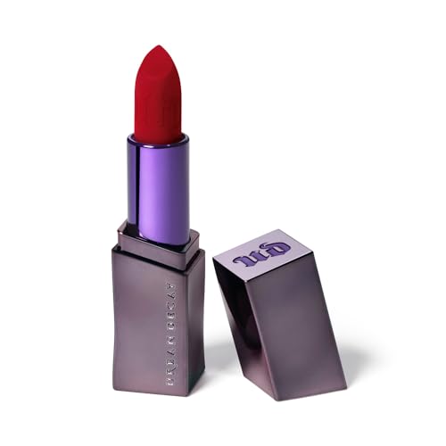 Lápiz Labial Hidratante URBAN DECAY Vice (Bad Blood - Rojo Sangre Profundo - Acabado Mate), Fórmula Cremosa, Color Labial Hidratante con Aloe Vera y - imagen 1