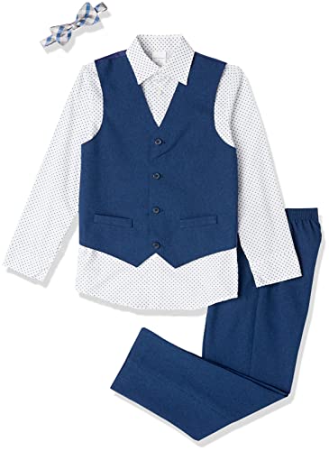 Conjunto de Chaleco Formal para Niños Van Heusen de 4 Piezas, Jean Azul, Talla 4 - imagen 1