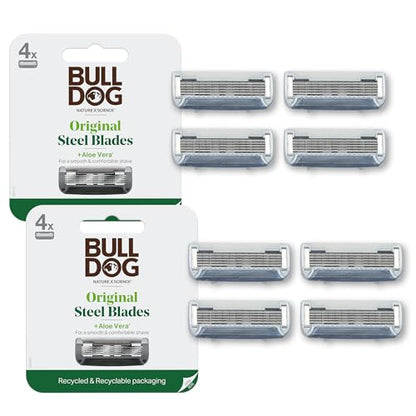 Repuestos de Cuchillas de Afeitar Originales Bulldog para Hombres, Paquete de 8 unidades, Cuidado de la Piel y Aseo Masculino - imagen 3