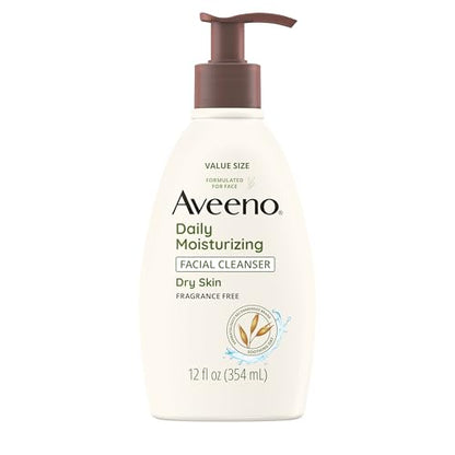 Limpiador Facial Hidratante Diario Aveeno para Piel Seca, Gel Suave con Avena Calmante, Elimina Suciedad y Aceite, Sin Fragancia, 12 FL OZ - imagen 2