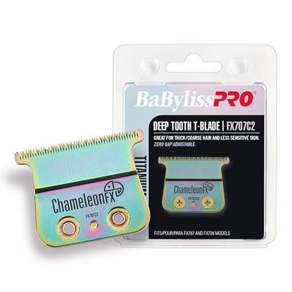 Cuchilla de Repuesto BaBylissPRO Barberology para Recortadora de Cabello FX707C2, Diente Profundo, Chameleon - imagen 4