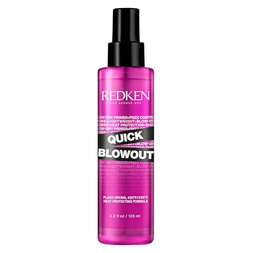 Redken Quick Blowout Spray Protector Térmico para Todo Tipo de Cabello - Suaviza y Añade Brillo, Primario Ligero para Secado con Calor, 4.2 Fl Oz - imagen 2