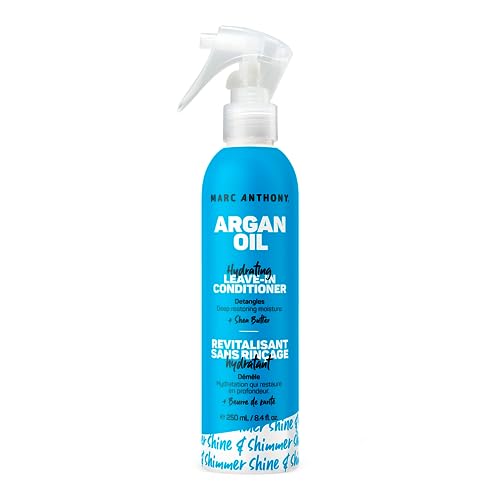 Acondicionador sin enjuague Marc Anthony con aceite de argán - Acondicionador hidratante ligero para todo tipo de cabello, humecta, fortalece y - imagen 4