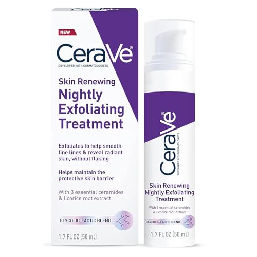 CeraVe Tratamiento Exfoliante Nocturno Renovador de Piel, Suero Anti-Envejecimiento con 5% de Ácido Glicólico y Ácido Láctico, Corrector de Arrugas y - imagen 3