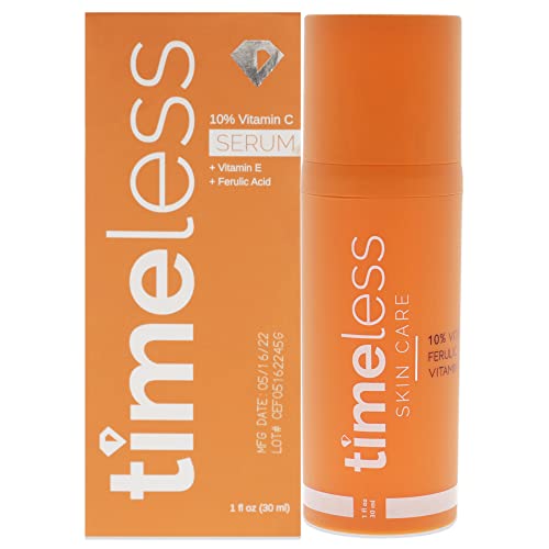 Suero de Vitamina C Timeless Skin Care con Vitamina E y Ácido Ferúlico - Suero Aclarador para Piel Grasa y Seca - Sin Fragancia - 1 oz - imagen 2
