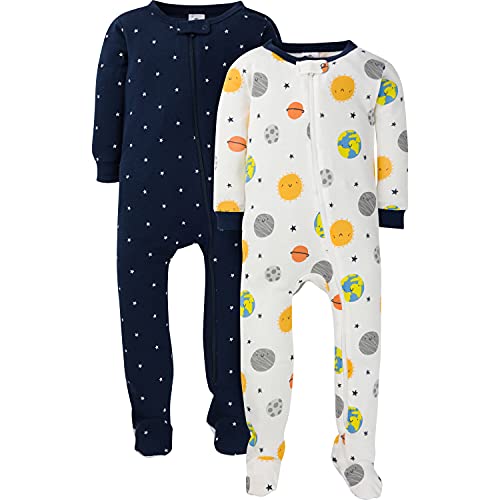 Pijamas con pies para bebé niño Gerber, 2 piezas, color azul, 9 meses - imagen 3