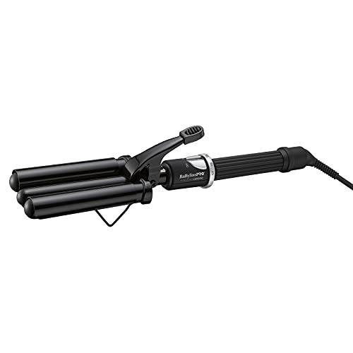Waver de Triple Barril de Cerámica Porcelana BabylissPRO, Negro - imagen 2