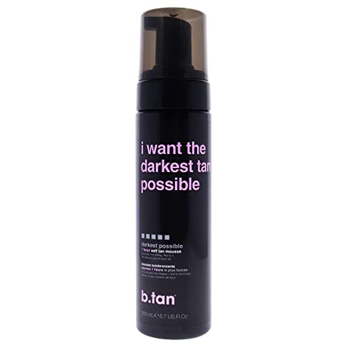 b.tan Mousse Autobronceador Ultra Oscuro | Bronceado Rápido en 1 Hora, Espuma para Cara y Cuerpo, Sin Olor a Autobronceador, Vegano, 6.7 Fl Oz - imagen 2