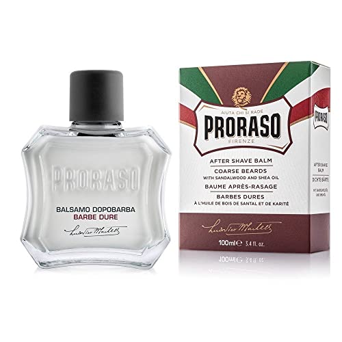 Bálsamo After Shave Proraso - Aceite de Sándalo y Manteca de Karité - Crema Hidratante y Nutritiva para Barbas Gruesas - 3.4oz - imagen 1