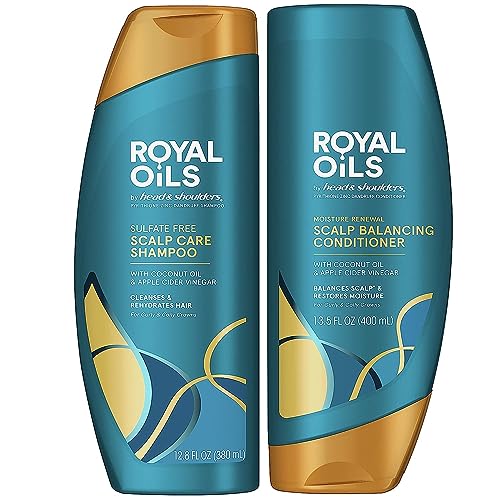 Set de Champú y Acondicionador Head & Shoulders Royal Oils, 1% Zinc Piritiona, Cuidado del Cuero Cabelludo e Hidratación, 12.8 fl oz Cada Uno - imagen 1