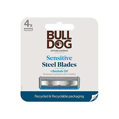 Repuestos de Cuchillas de Afeitar Bulldog para Piel Sensible, Cuidado y Aseo Masculino, 4 Unidades - imagen 3