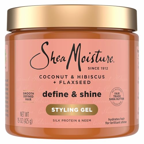 Gel de Estilo SheaMoisture Define & Shine con Semilla de Lino, Coco y Hibisco, Hidratante y Control de Frizz, 15 oz - imagen 4