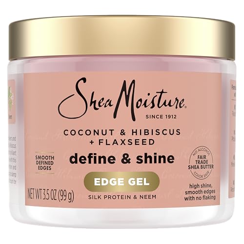 Shea Moisture Gel para Bordes Define & Brilla con Semilla de Lino, Coco y Hibisco, Controla y Sujeta Todo el Día, 3.5 OZ - imagen 3