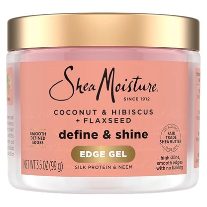 Shea Moisture Gel para Bordes Define & Brilla con Semilla de Lino, Coco y Hibisco, Controla y Sujeta Todo el Día, 3.5 OZ - imagen 4