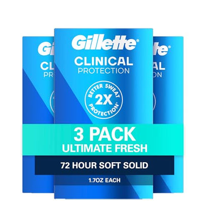 Antitranspirante y Desodorante Gillette Clinical para Hombres, Protección contra Sudor y Olores 72hr, Frescura Duradera, Tecnología Anti-Manchas - imagen 1