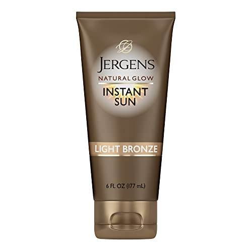 Jergens Natural Glow Instant Sun Hidratante Bronceador, Bronceado Sin Sol Ligero, Color Natural, 6 Oz - imagen 3