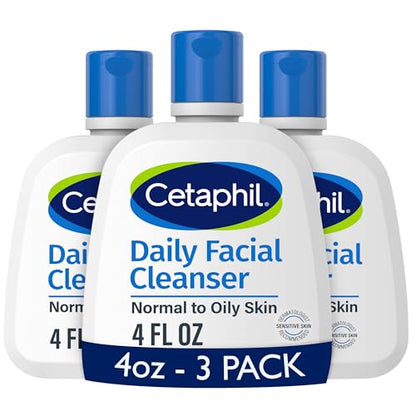Limpiador Facial Cetaphil, Gel Espumoso Diario para Piel Sensible y Mixta a Grasa, Paquete de 3 de 4 Oz, Sin Jabón, Hipoalergénico - imagen 4