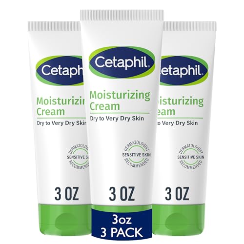 Crema Hidratante Cetaphil para Cara y Cuerpo, 3 oz Pack de 3, Para Piel Seca a Muy Seca, Sensible, Sin Fragancia, No Comedogénica, No Grasosa - imagen 2