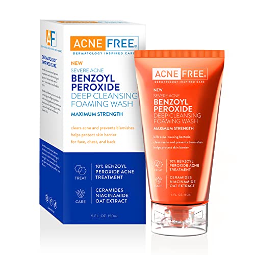 AcneFree Limpiador Espumoso para Acné Severo con 10% de Peróxido de Benzoilo, 5 Onzas - imagen 1