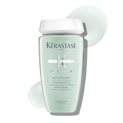 Champú Equilibrante Kerastase Specifique para Cuero Cabelludo y Cabello Graso - Limpia el Aceite de las Raíces y Hidrata las Puntas Secas, 8.5 Fl Oz - imagen 3