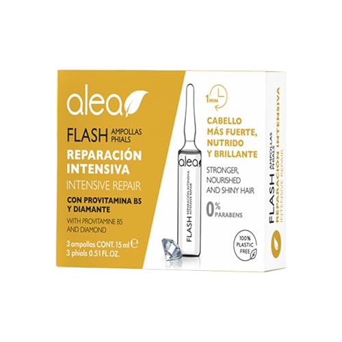 Ampollas Hidratantes para el Cabello ALEA - Ampollas Flash - 3 x 15 ml - Nutre Intensamente el Cabello - Aumenta Fuerza y Resiliencia - Repara Puntas - imagen 3