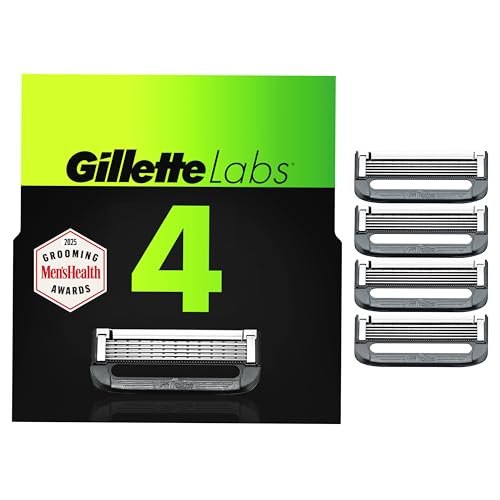 Recambios de Cuchillas para Afeitar Gillette Labs para Hombres - 4 Cartuchos con Barra Exfoliante, Compatibles con Afeitadoras Gillette Labs - imagen 3