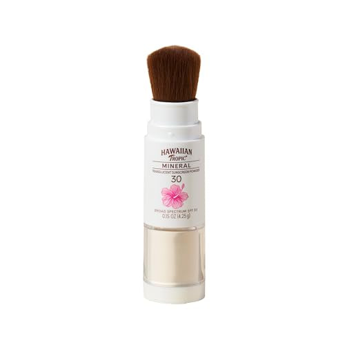 Hawaiian Tropic Polvo Solar Mineral en Brocha SPF 30 | Esenciales de Playa, Protector Solar en Polvo de Óxido de Zinc, Tamaño Viaje, 0.15oz - imagen 2
