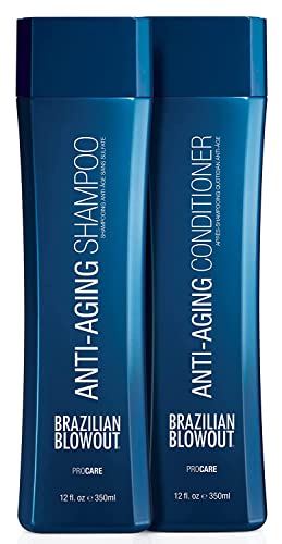 Champú y Acondicionador Anti-Envejecimiento Brazilian Blowout, 2 piezas (Paquete de 1) para Cabello Seco y Frizzado - imagen 1