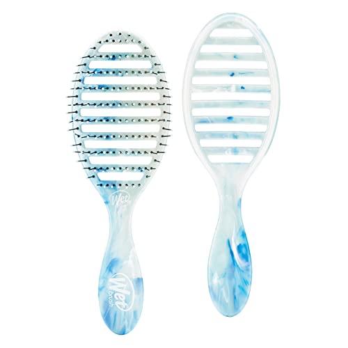 Cepillo para el cabello Wet Brush Speed Dry - Turquesa (Gemstone) - Diseño ventilado y cerdas HeatFlex ultra suaves, seguras para secar con secadora, - imagen 3