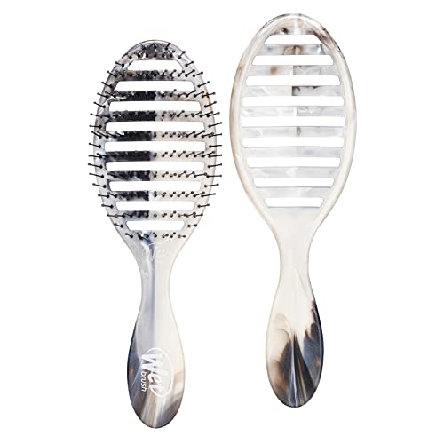 Cepillo para el cabello Wet Brush Speed Dry - Cuarzo Ahumado (Piedra Preciosa) - Diseño Ventilado y Cerdas HeatFlex Ultra Suaves, Seguras para Secado - imagen 3