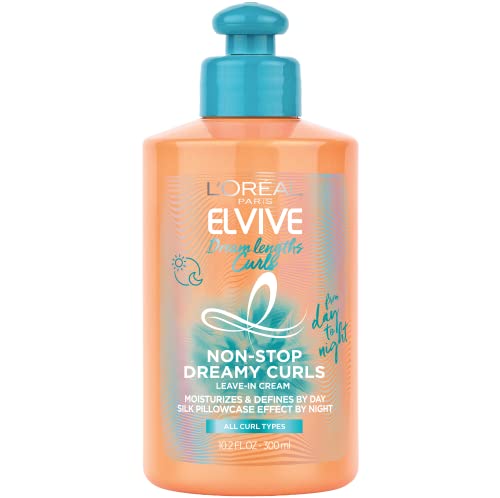 Acondicionador sin enjuague L'Oreal Paris Elvive Dream Lengths Curls Non-Stop Dreamy Curls, libre de parabenos con ácido hialurónico y aceite de - imagen 2