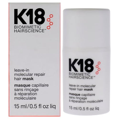 Mascarilla Capilar K18 Leave-In Molecular Repair, Patente, Reparación Duradera para Cabello Seco, Frizz y Dañado, Reversa Daños en 4 Minutos - imagen 1