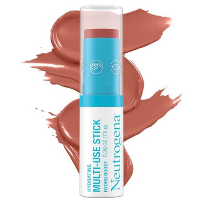 Neutrogena Hydro Boost Stick de Maquillaje Hidratante Multiusos con Ácido Hialurónico, Bálsamo Colorido para Labios, Mejillas y Ojos, No - imagen 1