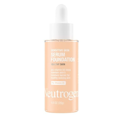 Base líquida y sérum Neutrogena Healthy Skin para piel sensible con Pro-Vitamina B5, corrector de color y minimizador de poros, cobertura modulable, - imagen 1