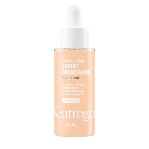 Base líquida y sérum Neutrogena Healthy Skin para piel sensible con Pro-Vitamina B5, corrector de color y minimizador de poros, cobertura modulable, - imagen 2