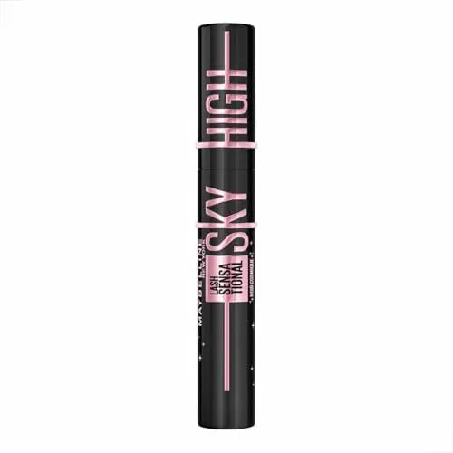 Maybelline Lash Sensational Sky High Máscara de Pestañas Lavable, Voluminizadora, Alargadora, Definidora, Rizada, Fórmula Construible, Negro Cósmico, - imagen 4