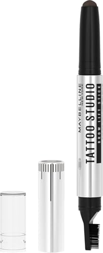 Maybelline TattooStudio Stick para Cejas con Cera Tinte y Complejo Acondicionador, Marrón Oscuro, 1 Unidad - imagen 1