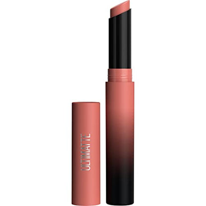 Maybelline Color Sensational Ultimatte Barra de Labios Mate, Color Intenso, No Secante, Más Stone, Rosa Malva, 1 Unidad - imagen 1