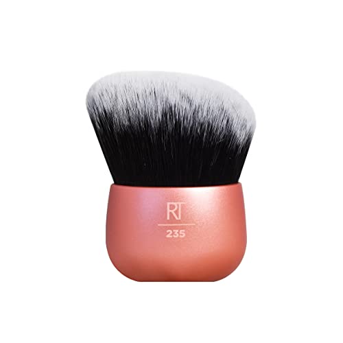 Pincel Kabuki Angulado Real Techniques, para Aplicación de Bronceador Corporal o Base, Sin Mango, Cerdas Sintéticas, Mango de Aluminio, Vegano y - imagen 1
