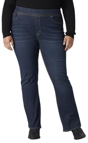 Jeans de mujer Levi Strauss Signature Gold Totally Shaping Bootcut de tiro alto, denim elástico, Point Bonita 5d, talla 18 corta (también disponibles - imagen 3