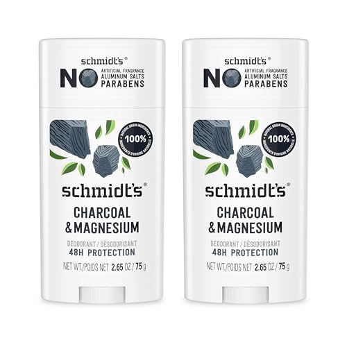Desodorante Vegano Schmidt's Sin Aluminio Carbón y Magnesio con Protección contra Olores de 48 Horas, 2 Cuentos, Ingredientes Naturales, - imagen 4