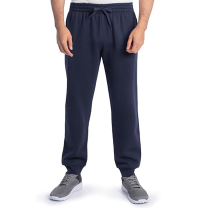 Pantalones de chándal y joggers de forro polar Eversoft para hombre Fruit of the Loom (tallas regular y grande), Joggers-Navy, Grande - imagen 3