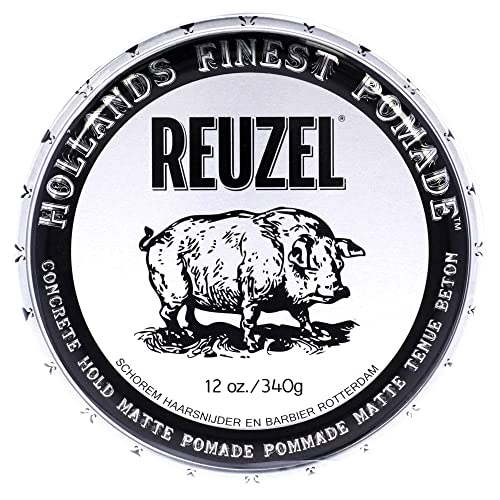 Pomada Mate REUZEL Concrete, Fijación Fuerte Todo el Día, Estilo Soluble en Agua, Sin Brillo ni Escamas, Fácil de Lavar, 12 oz - imagen 2