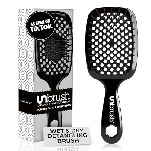 Cepillo Desenredante FHI Heat UNbrush para Cepillado Sin Dolor en Cabello Húmedo o Seco — Cerdas Anti-Estáticas DuoFlex, Mango Ligero, Cepillo - imagen 2
