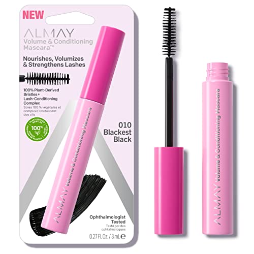 Máscara Almay Volumen y Acondicionamiento, Hidratante de Larga Duración, 10 Negro Más Oscuro, 0.27 fl oz. - imagen 4