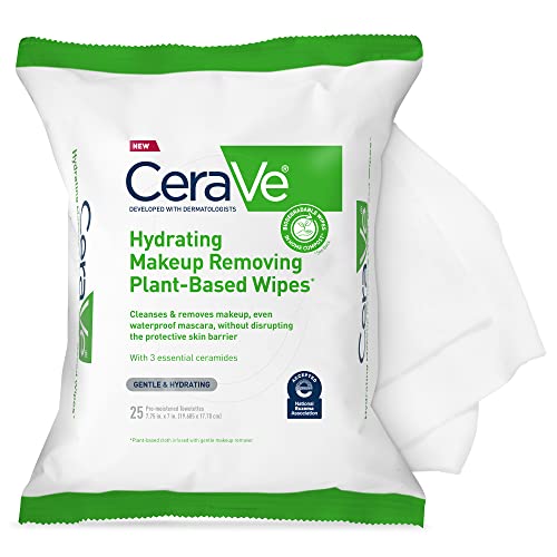 Toallitas Desmaquillantes CeraVe, Toallitas Faciales a Base de Plantas, Biodegradables, Limpieza Facial Sin Agua, Esenciales de Viaje para Mujeres, - imagen 1
