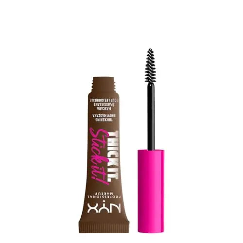 NYX PROFESSIONAL MAKEUP Gel para Cejas Thick It Stick It, Máscara Espesante - Color Marrón - imagen 1
