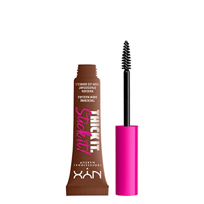 NYX PROFESSIONAL MAKEUP Gel para Cejas Thick It Stick It, Máscara Voluminizadora - Castaño Rico - imagen 2